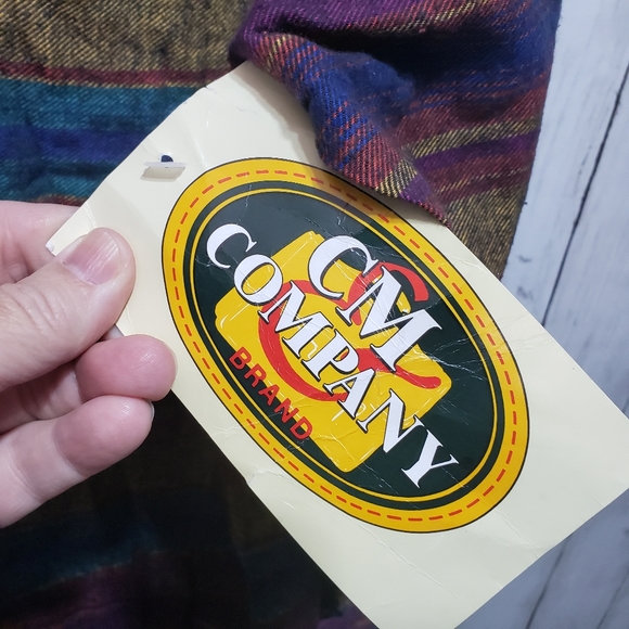 Vintage Deadstock NWT CM Company Flannel Button Up Shirt Size Medium Western. - Picture 3 of 8